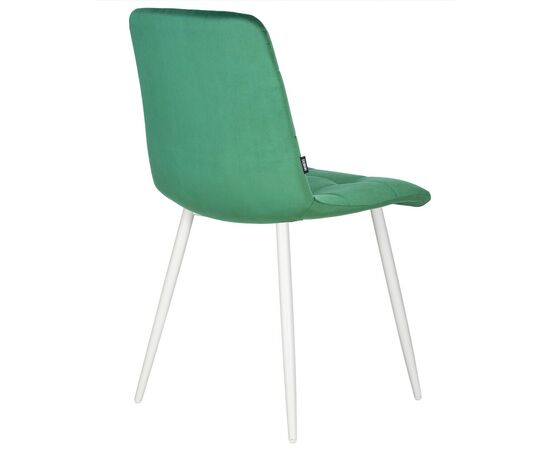Стул обеденный DOBRIN CHILLY, Темно-зеленый Holland 30, основание белое, изображение 4 | Интернет магазин мебели и декора LifeDekor