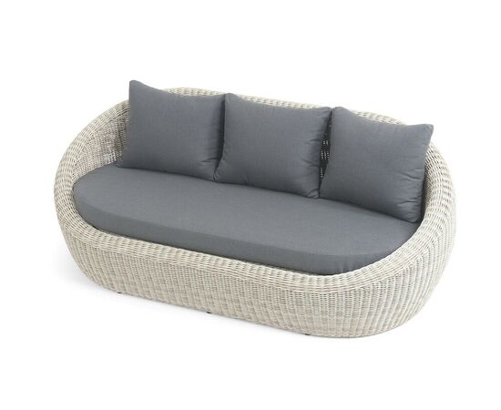 "Барселона" диван из искусственного ротанга трехместный, цвет бежевый, изображение 4 | Интернет магазин мебели и декора LifeDekor