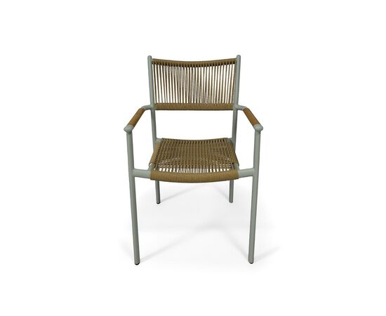 "Витория" плетеный стул из искусственного ротанга, цвет соломенный, изображение 2 | Интернет магазин мебели и декора LifeDekor