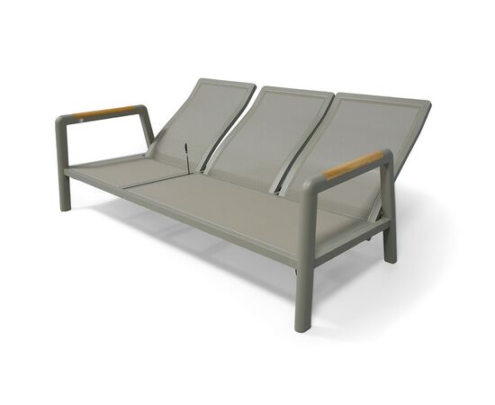 "Бари" диван 3-местный, каркас алюминий, цвет светло-серый | Интернет магазин мебели и декора LifeDekor