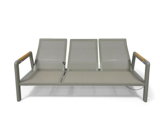 "Бари" диван 3-местный, каркас алюминий, цвет светло-серый, изображение 3 | Интернет магазин мебели и декора LifeDekor