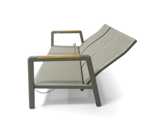 "Бари" диван 3-местный, каркас алюминий, цвет светло-серый, изображение 4 | Интернет магазин мебели и декора LifeDekor