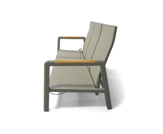 "Бари" диван 3-местный, каркас алюминий, цвет светло-серый, изображение 5 | Интернет магазин мебели и декора LifeDekor