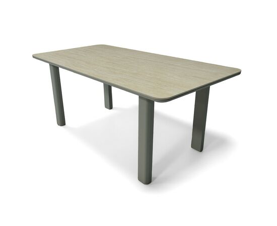 "Витория" обеденный стол из алюминия, столешница из искусственного камня | Интернет магазин мебели и декора LifeDekor