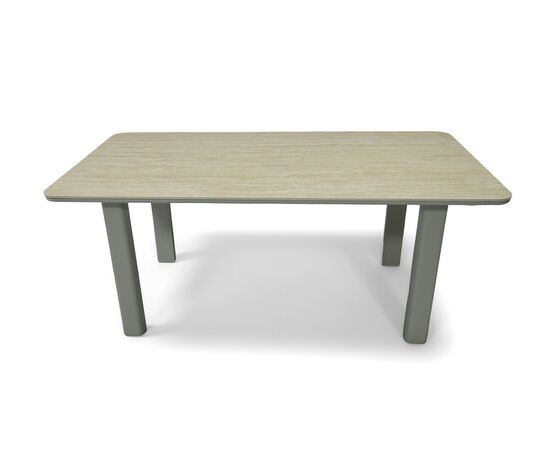 "Витория" обеденный стол из алюминия, столешница из искусственного камня, изображение 2 | Интернет магазин мебели и декора LifeDekor