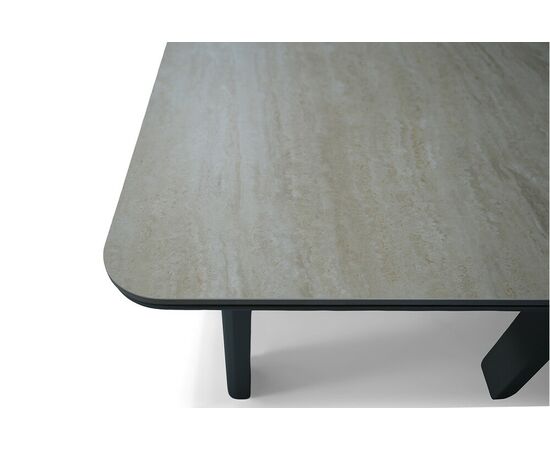 "Витория" обеденный стол из алюминия, столешница из искусственного камня, изображение 4 | Интернет магазин мебели и декора LifeDekor