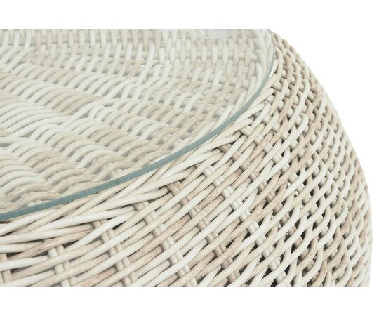 "Барселона" журнальный столик из искусственного ротанга, цвет бежевый, изображение 2 | Интернет магазин мебели и декора LifeDekor