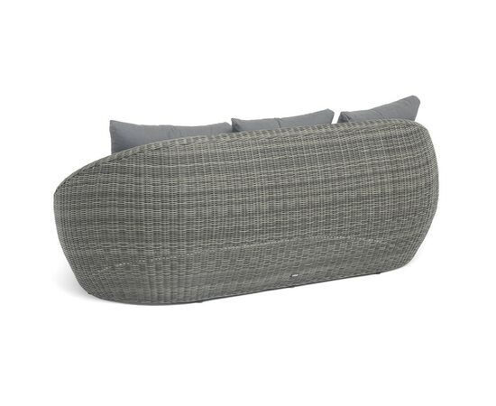 "Барселона" диван из искусственного ротанга трехместный, цвет графит, изображение 5 | Интернет магазин мебели и декора LifeDekor