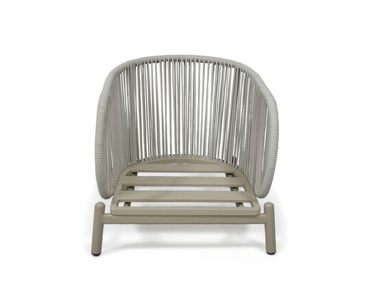 "Прато" кресло из искусственного ротанга, цвет светло-серый, каркас под дерево (холодно-бежевый), изображение 6 | Интернет магазин мебели и декора LifeDekor