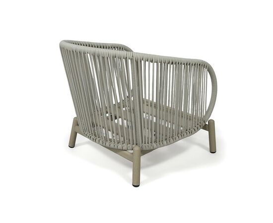 "Прато" кресло из искусственного ротанга, цвет светло-серый, каркас под дерево (холодно-бежевый), изображение 7 | Интернет магазин мебели и декора LifeDekor