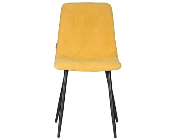 Стул обеденный DOBRIN CHILLY ROMBO, Горчичный Simple 15, основание черное, Вариант: Горчичный Simple 15, основание черное, изображение 6 | Интернет магазин мебели и декора LifeDekor