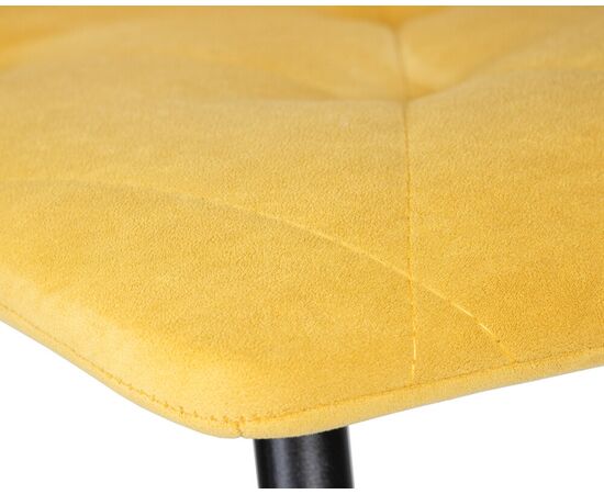 Стул обеденный DOBRIN CHILLY ROMBO, Горчичный Simple 15, основание черное, Вариант: Горчичный Simple 15, основание черное, изображение 8 | Интернет магазин мебели и декора LifeDekor