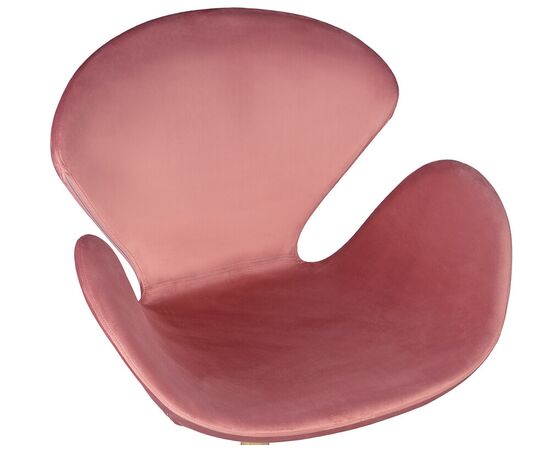 Кресло дизайнерское DOBRIN SWAN, розовый велюр BLUVEL52, золотое основание, Вариант: розовый велюр BLUVEL52, золотое основание, изображение 6 | Интернет магазин мебели и декора LifeDekor