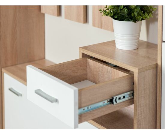 Шкаф «Интер», Дуб сонома/белый, изображение 9 | Интернет магазин мебели и декора LifeDekor