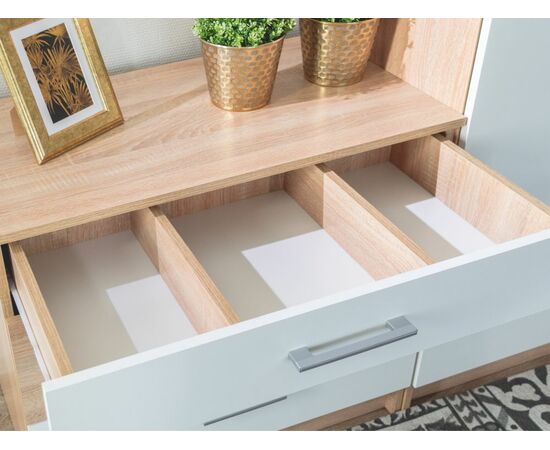 Спальня «Алена» 3 дв. шк, Дуб сонома/белый, изображение 7 | Интернет магазин мебели и декора LifeDekor