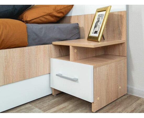 Спальня «Алена» 3 дв. шк, Дуб сонома/белый, изображение 9 | Интернет магазин мебели и декора LifeDekor