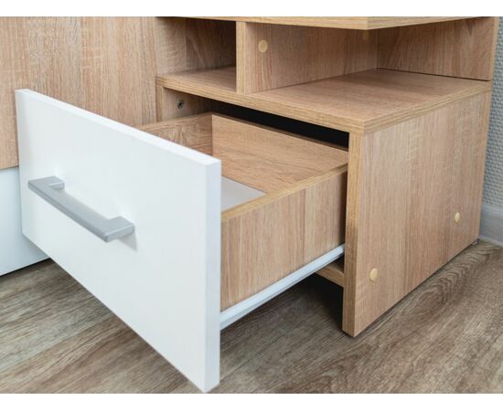 Спальня «Алена» 3 дв. шк, Дуб сонома/белый, изображение 10 | Интернет магазин мебели и декора LifeDekor