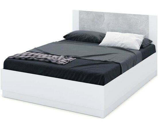 Кровать «Аврора» 160*200 (подъемник), Белый/ателье светлый, изображение 2 | Интернет магазин мебели и декора LifeDekor