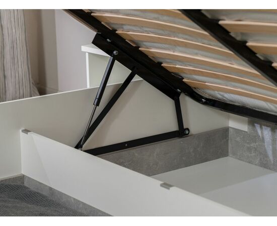 Кровать «Аврора» 160*200 (подъемник), Белый/ателье светлый, изображение 9 | Интернет магазин мебели и декора LifeDekor