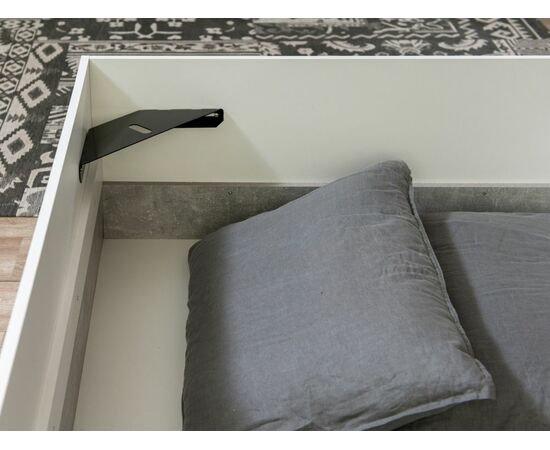 Кровать «Аврора» 160*200 (подъемник), Белый/ателье светлый, изображение 10 | Интернет магазин мебели и декора LifeDekor