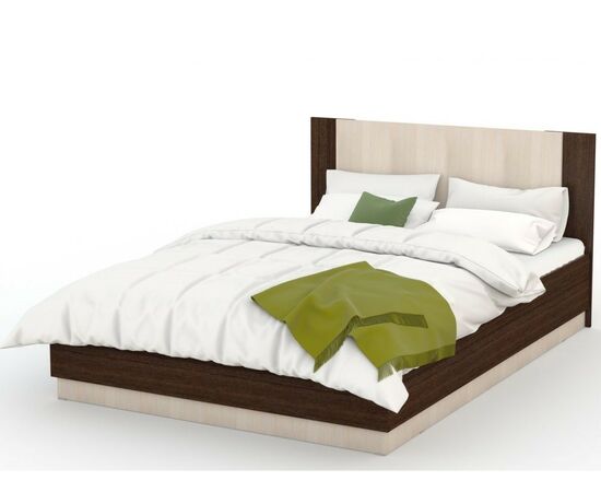 Кровать «Аврора» 160*200 (подъемник), Венге/Дуб молочный, изображение 2 | Интернет магазин мебели и декора LifeDekor