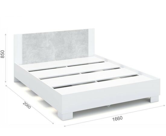 Спальня «Аврора» 2дв шк, Белый/Ателье светлый, изображение 9 | Интернет магазин мебели и декора LifeDekor