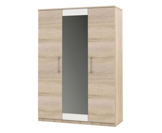 Шкаф «Аврора» 3дв, Дуб сонома/белый, изображение 2 | Интернет магазин мебели и декора LifeDekor