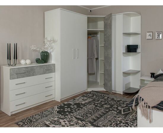 Спальня «Аврора», Белый/Ателье светлый, изображение 9 | Интернет магазин мебели и декора LifeDekor