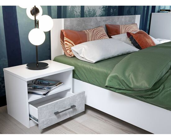 Спальня «Аврора», Белый/Ателье светлый, изображение 3 | Интернет магазин мебели и декора LifeDekor