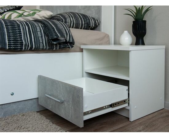 Тумба Аврора (комплект 2шт.), Белый/ателье светлый, изображение 5 | Интернет магазин мебели и декора LifeDekor