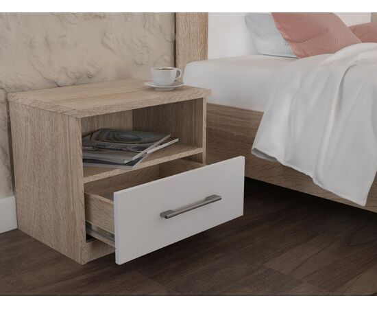 Тумба Аврора (комплект 2шт.), Дуб сонома/Белый, изображение 5 | Интернет магазин мебели и декора LifeDekor