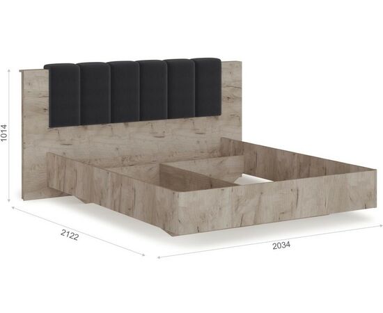 Спальня «Джулия» 3 дв шк, Крафт серый/белый глянец, изображение 9 | Интернет магазин мебели и декора LifeDekor