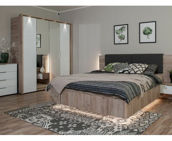 Кровать «Джулия» МИ 140*200 без ламелей, Крафт серый, изображение 4 | Интернет магазин мебели и декора LifeDekor