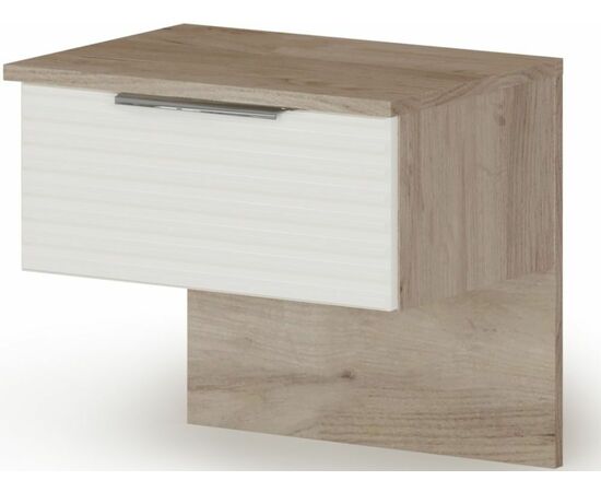 Тумба «Джулия» 1ящ (2шт.), Крафт серый/белый глянец, изображение 2 | Интернет магазин мебели и декора LifeDekor