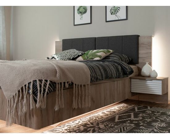 Кровать «Джулия» МИ 160*200 без ламелей, Крафт серый, изображение 5 | Интернет магазин мебели и декора LifeDekor