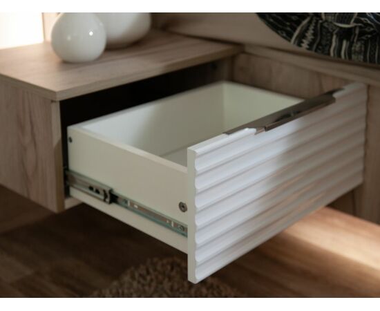 Тумба «Джулия» 1ящ (2шт.), Крафт серый/белый глянец, изображение 7 | Интернет магазин мебели и декора LifeDekor