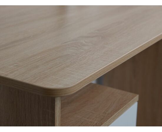 Стол «Гарвард» 120 3ящ, Дуб сонома/Белый, изображение 6 | Интернет магазин мебели и декора LifeDekor