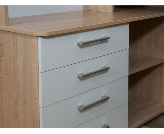 Стол «Гарвард» ЛВ 130х120, Дуб сонома/Белый, изображение 5 | Интернет магазин мебели и декора LifeDekor