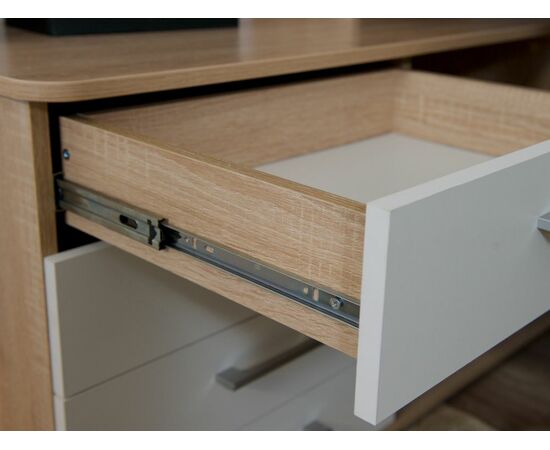 Стол «Гарвард» ЛВ 130х120, Дуб сонома/Белый, изображение 6 | Интернет магазин мебели и декора LifeDekor