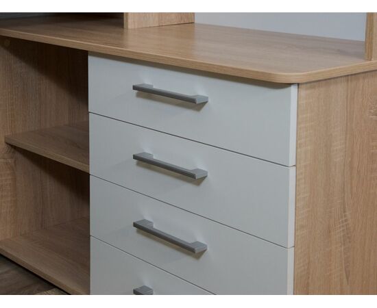 Стол «Гарвард» ПР 130х120, Дуб сонома/белый, изображение 5 | Интернет магазин мебели и декора LifeDekor