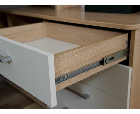 Стол «Гарвард» ПР 130х120, Дуб сонома/белый, изображение 6 | Интернет магазин мебели и декора LifeDekor