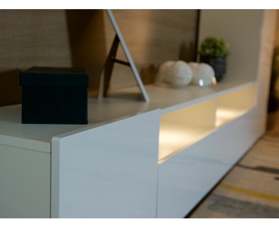 Стенка «Лия», Белый/белый глянец, изображение 5 | Интернет магазин мебели и декора LifeDekor