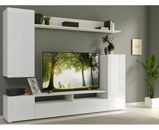 Стенка «Лия», Белый/белый глянец, изображение 2 | Интернет магазин мебели и декора LifeDekor