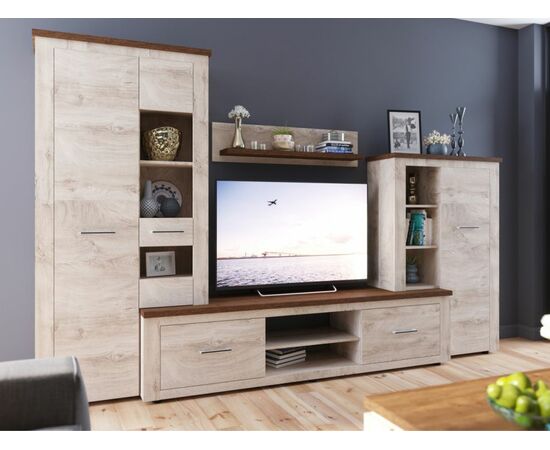 Стенка «Мэдисон» с комодом, Дуб эндгрейн/дуб экспрессив бронзовый, изображение 7 | Интернет магазин мебели и декора LifeDekor