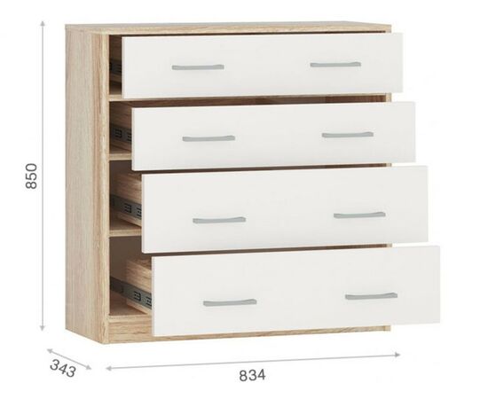 Детская «Стелс», Дуб сонома/белый, изображение 5 | Интернет магазин мебели и декора LifeDekor