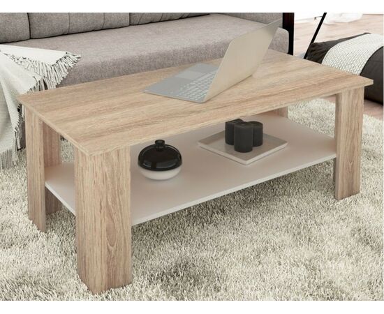 Стол «Стелс» 115, Дуб сонома/белый, изображение 4 | Интернет магазин мебели и декора LifeDekor