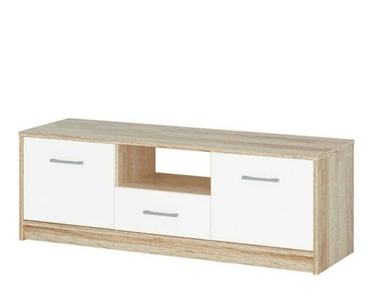 Тумба ТВ «Стелс» 2д1ящ, Дуб сонома/белый, изображение 2 | Интернет магазин мебели и декора LifeDekor