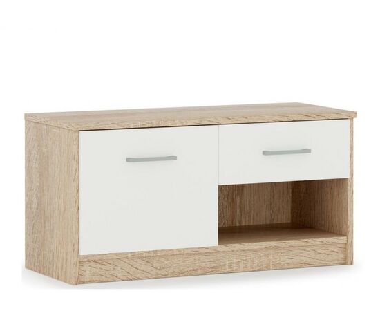 Тумба «Стелс» 1д1ящ, Дуб сонома/белый, изображение 2 | Интернет магазин мебели и декора LifeDekor