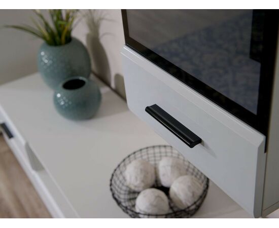 Стенка «Йорк» с витринами, Белый/белый глянец, изображение 5 | Интернет магазин мебели и декора LifeDekor