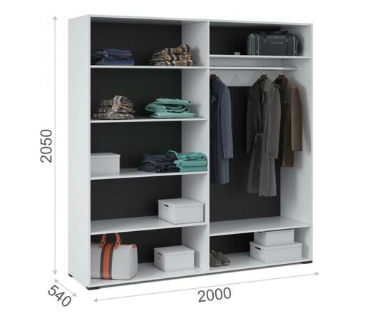 Спальня «Йорк-2», Белый/белый глянец, изображение 5 | Интернет магазин мебели и декора LifeDekor